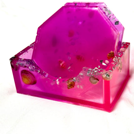 Pink Ombre’ Octagon Coaster set