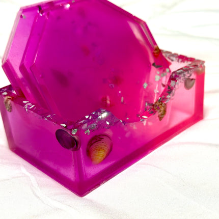 Pink Ombre’ Octagon Coaster set