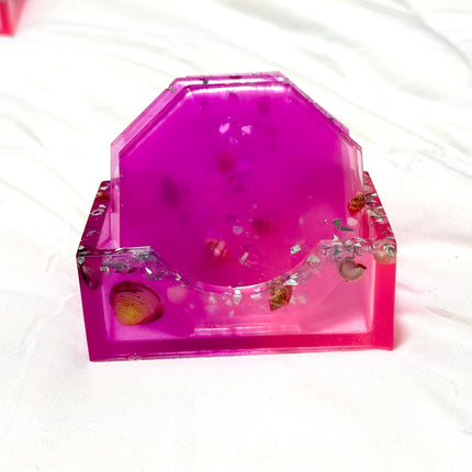 Pink Ombre’ Octagon Coaster set