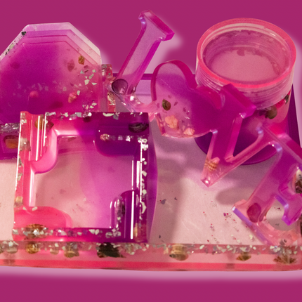 Custom Ombre Pink and Purple Trey Set Bundle