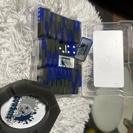 Custom “Dallas Cowboys” Domino Set W/Ashtray