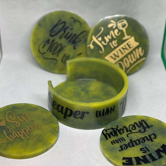 Custom Circle Coaster Set