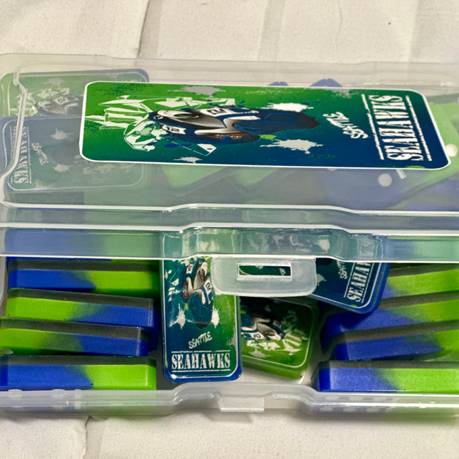 Custom Seattle Seahawks Fan Bundle 💚💙 | Domino Set + Coasters + Tumbler + Ashtray