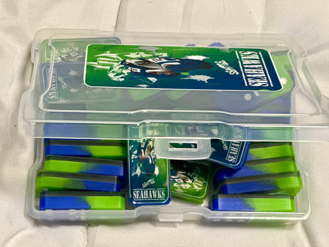 Custom Seattle Seahawks Fan Bundle 💚💙 | Domino Set + Coasters + Tumbler + Ashtray