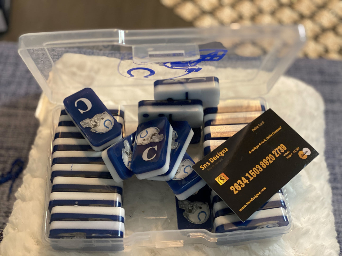 Custom Inspired "Indianapolis Colts" Domino Set