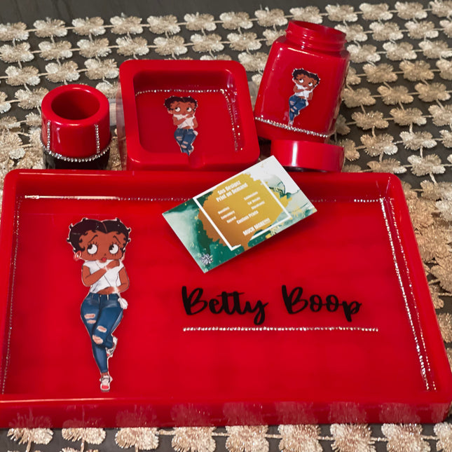 10 x 7 Customized Trey Sets W/ or W/O Twist Top Canister